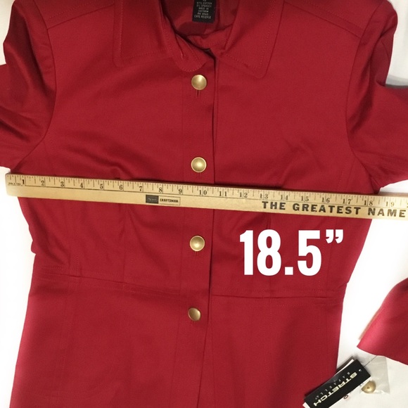 Rafaella Cotton Stretch Size 10 Blazer Jacket NWT - Picture 4 of 7